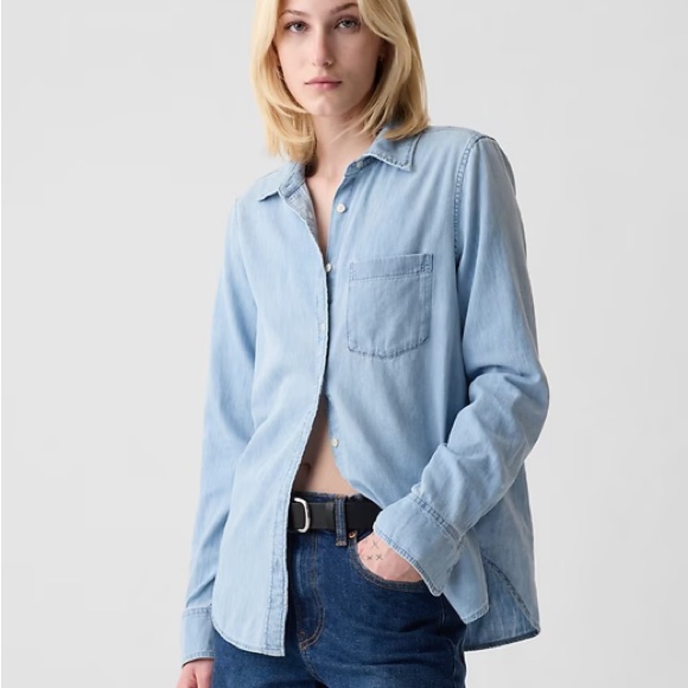 GAP Organic Cotton Denim Perfect Shirt
